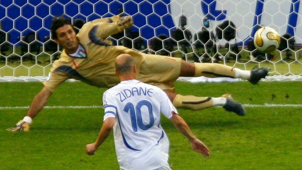 Zinadane Zidane and Gianluigi Buffon