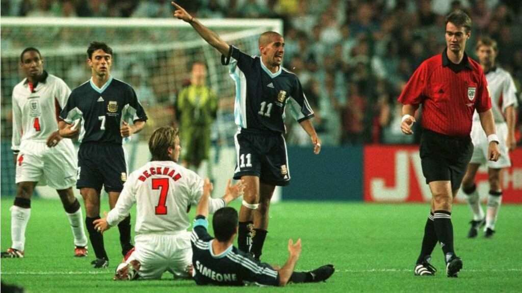 David Beckham red card against Argentina