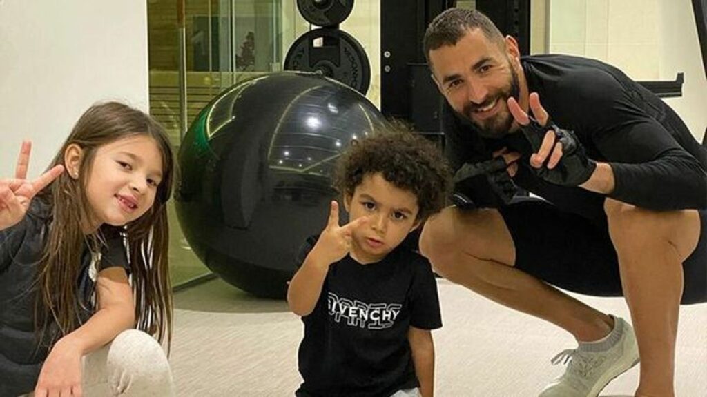 Karim with his kids: Ibrahim and Melia