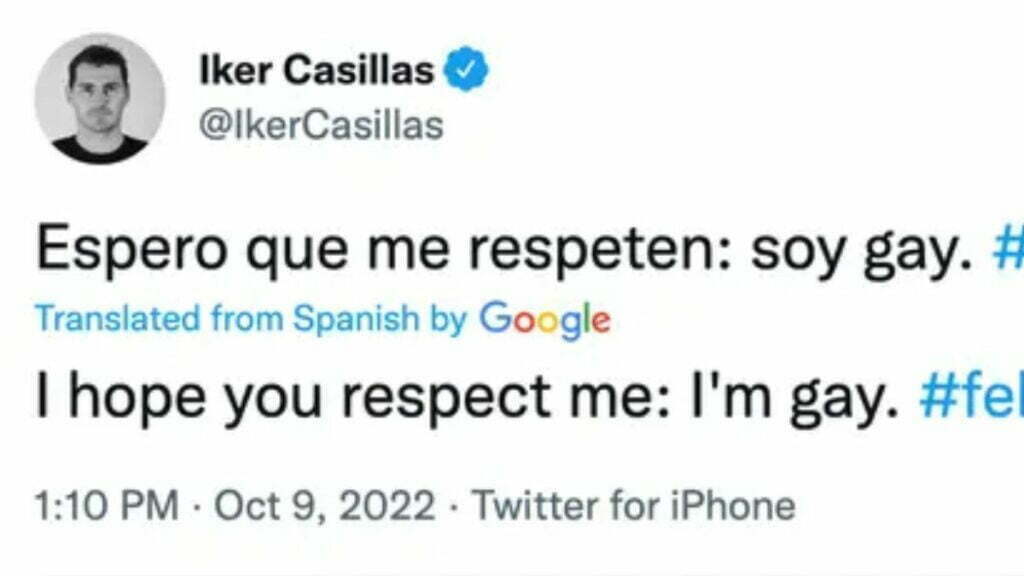 Iker Casillas reveals he's a gay