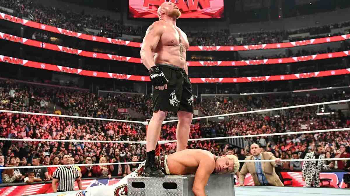 Brock Lesnar decimates Cody Rhodes