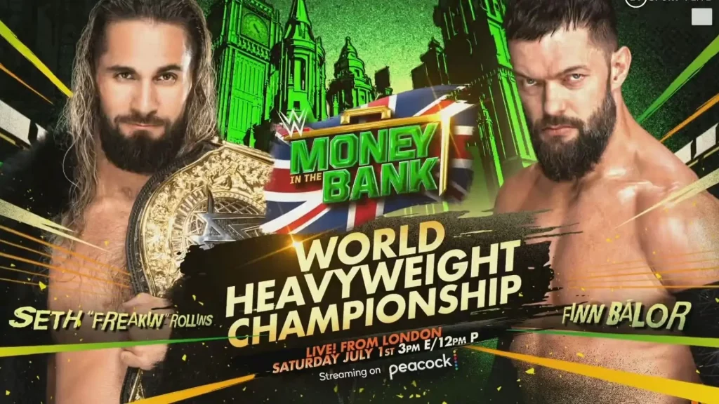 Seth Rollins vs Finn Balor Money in the Bank London