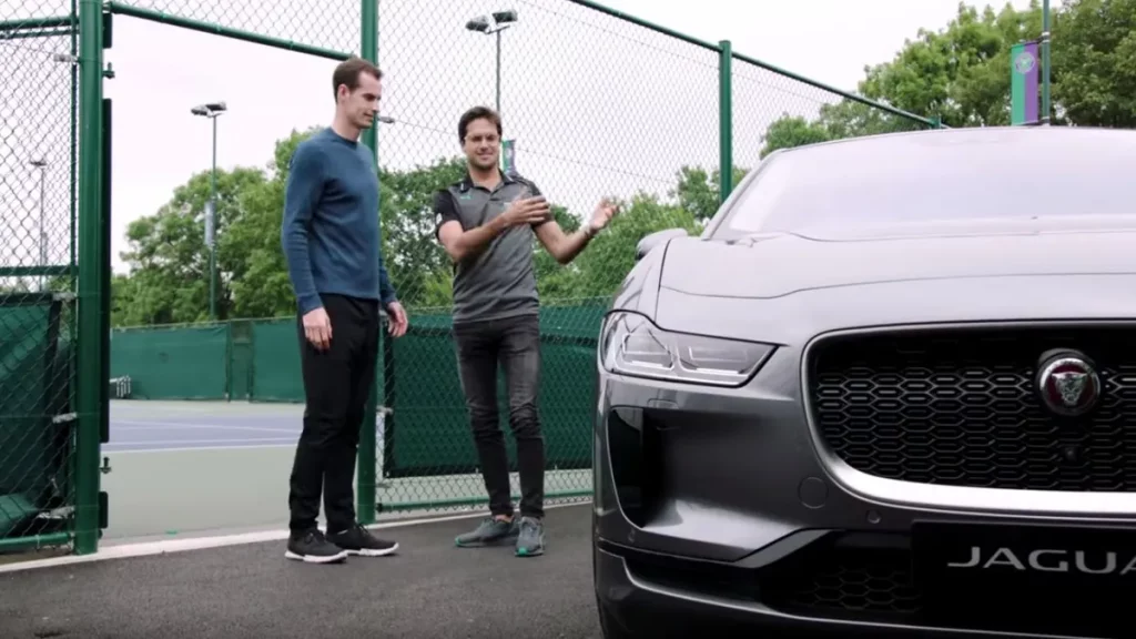 Andy Murray's jaguar i pace car