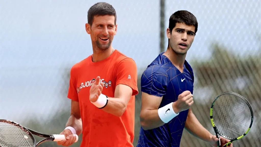 Novak Djokovic and Carlos Alcaraz 