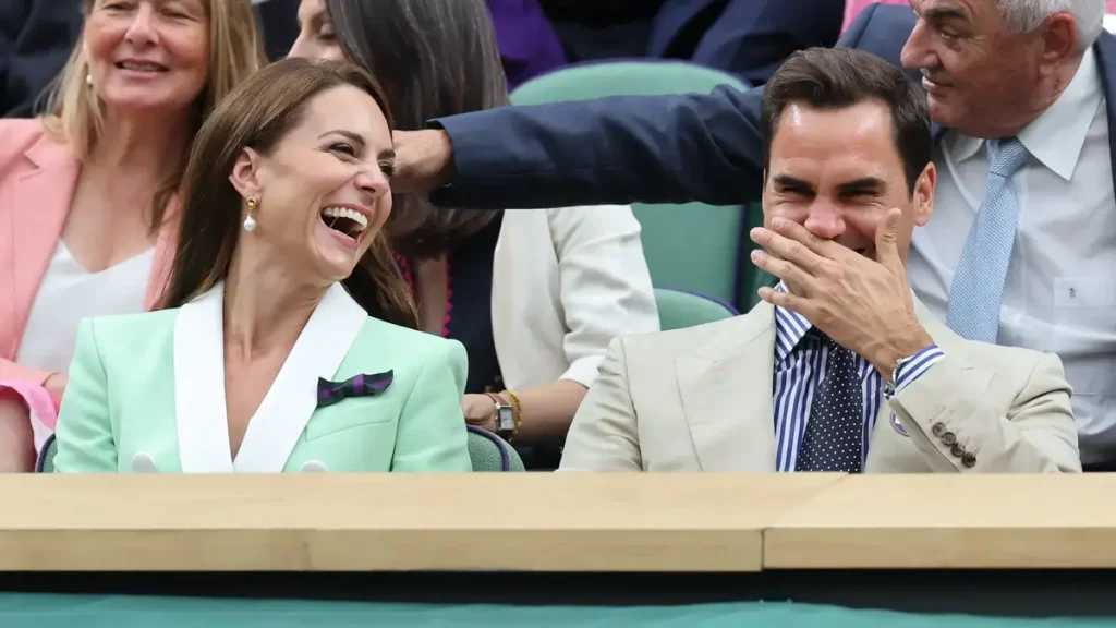 Roger Federer and Princes Catherine