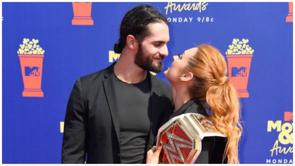 Seth Rollins and Becky Lynch