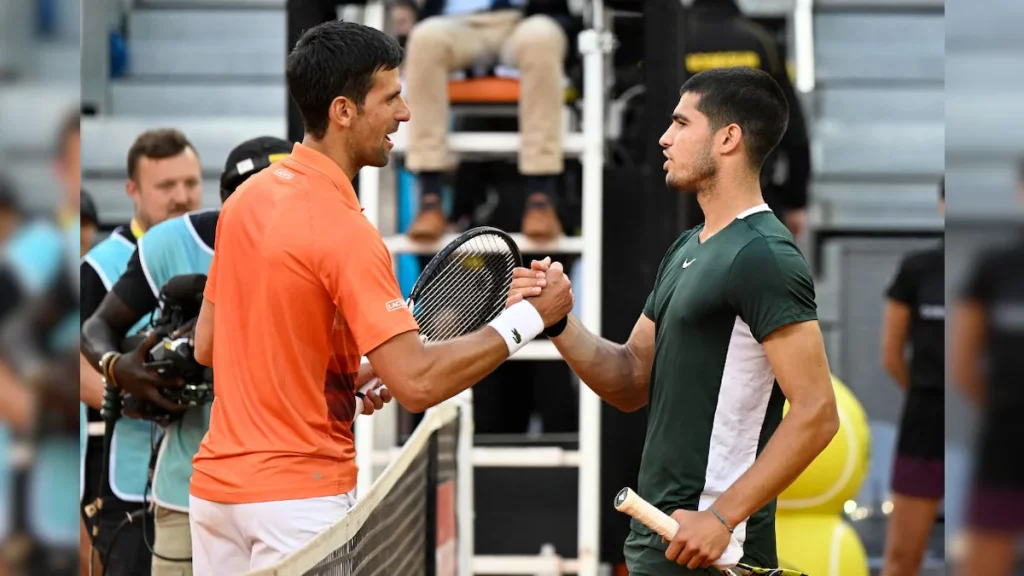 Novak Djokovic and Carlos Alaraz