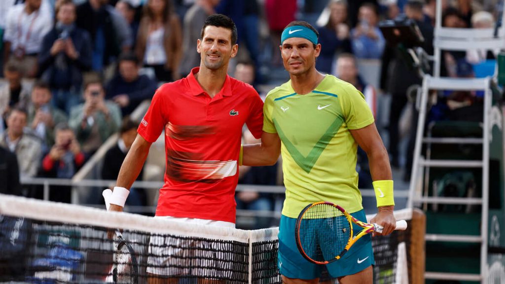 Novak Djokovic and Rafael Nadal