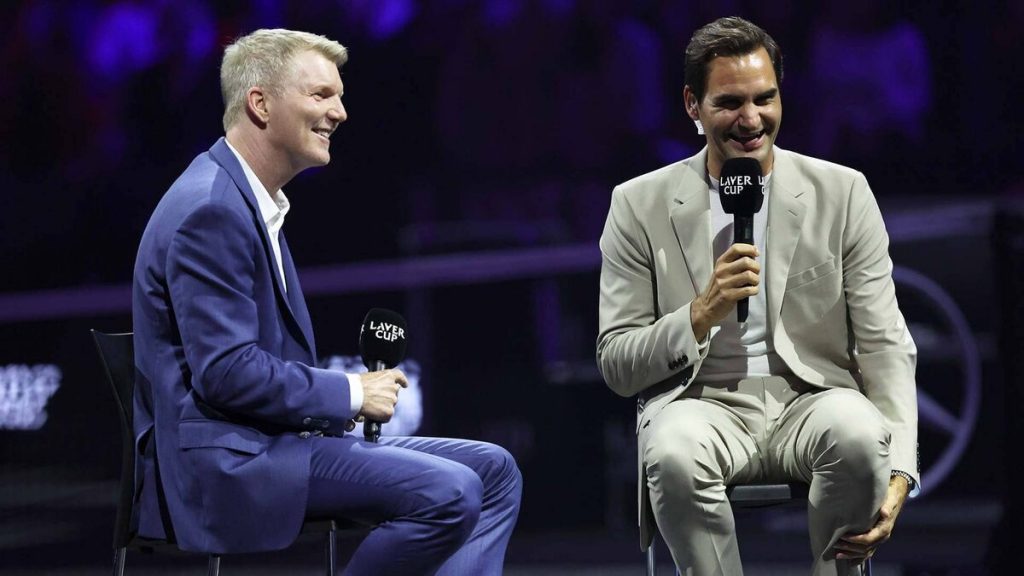 Roger Federer and Jim Courier