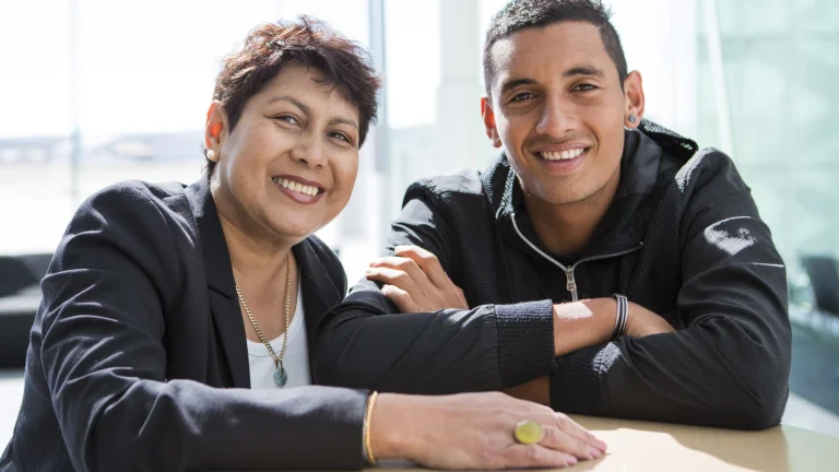 Nick Kyrgios with his mother