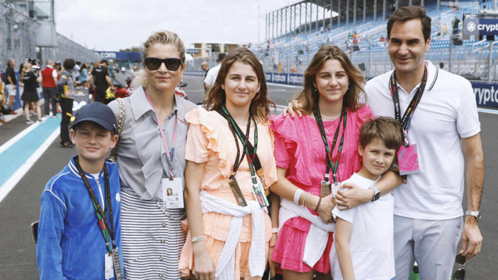 Roger Federer and his family