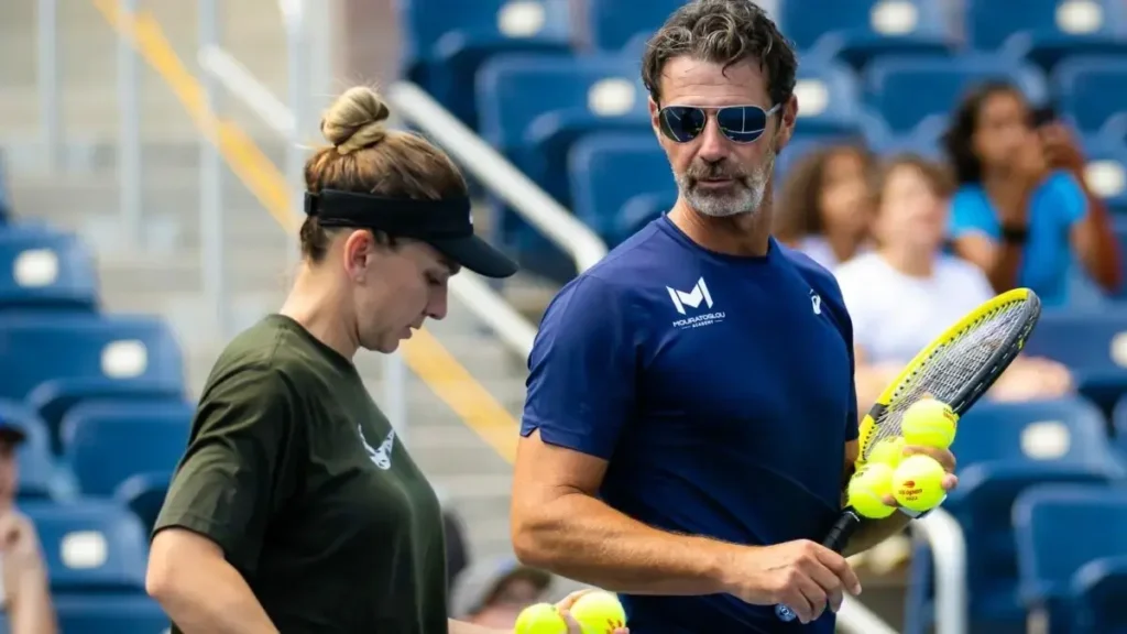 Simona Halep and Patrick Mouratoglou