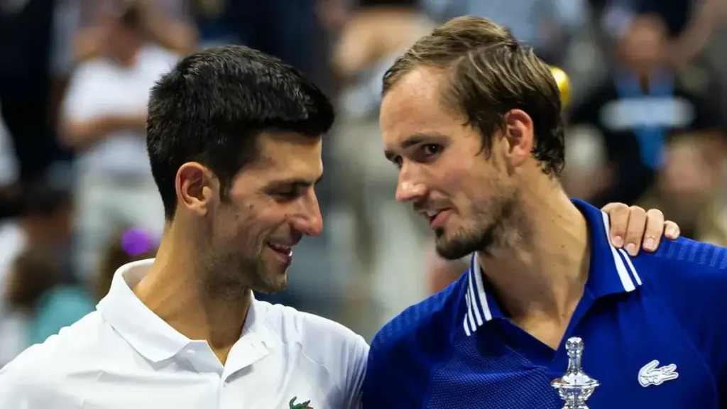 Novak Djokovic and Daniil Medvedev