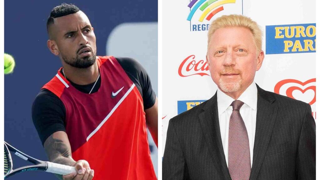 Nick Kyrgios and Boris Becker