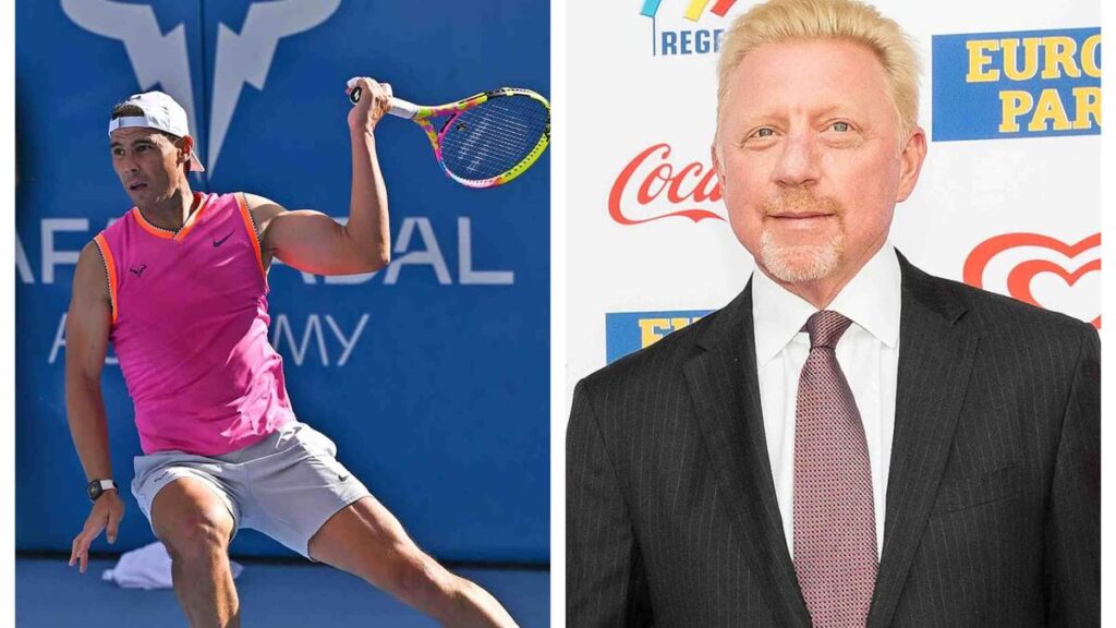 Rafael Nadal and Boris Becker