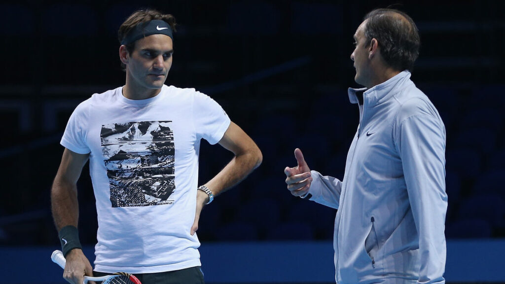 Roger Federer and Paul Annacone