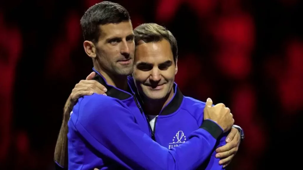 Novak Djokovic and Roger Federer