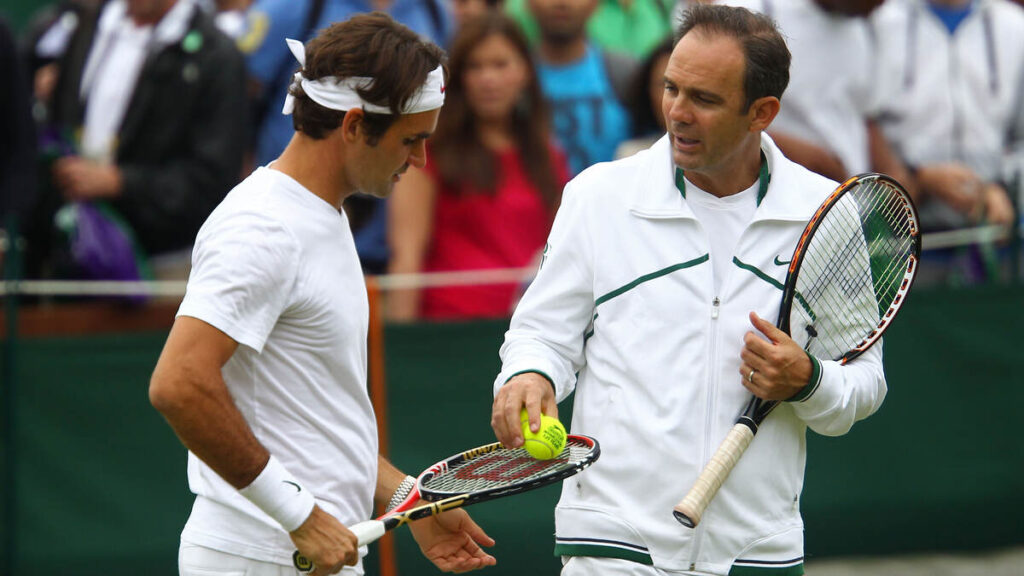 Roger Federer and Paul Annacone