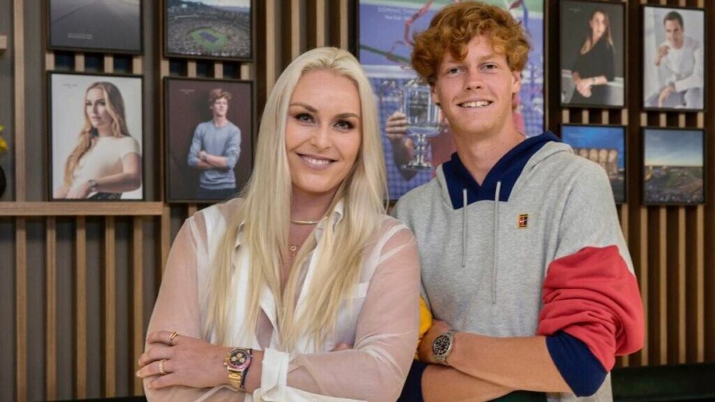 Jannik Sinner and Lindsay Vonn