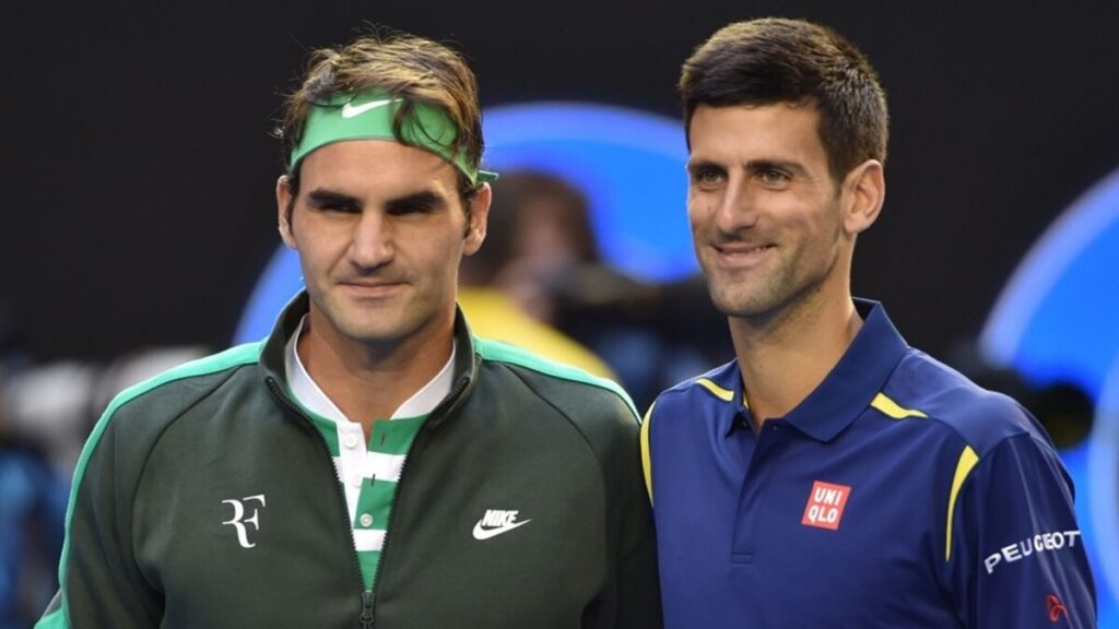 Roger Federer and Novak Djokovic