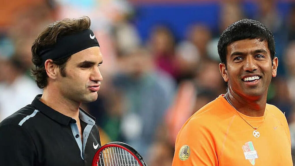 Roger Federer and Rohan Bopanna