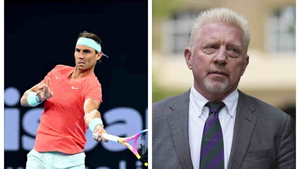 Rafael Nadal and Boris Becker