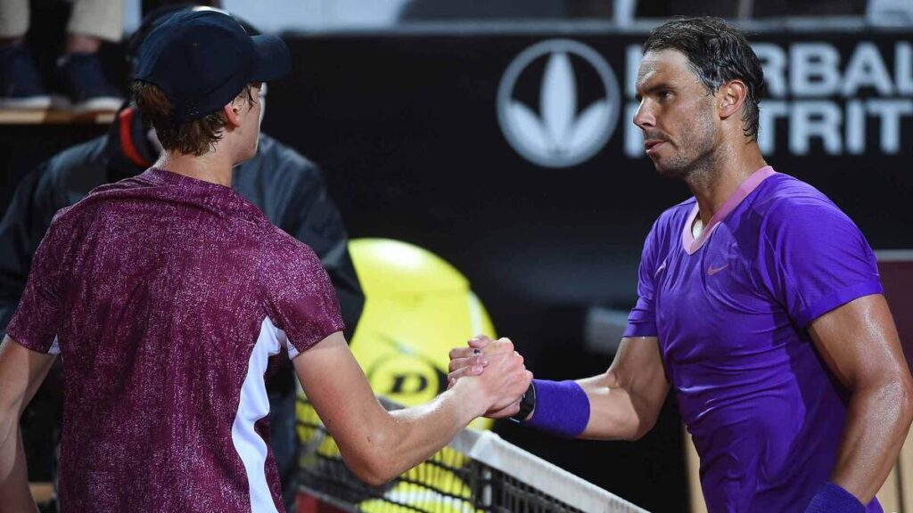 Jannik Sinner and Rafael Nadal