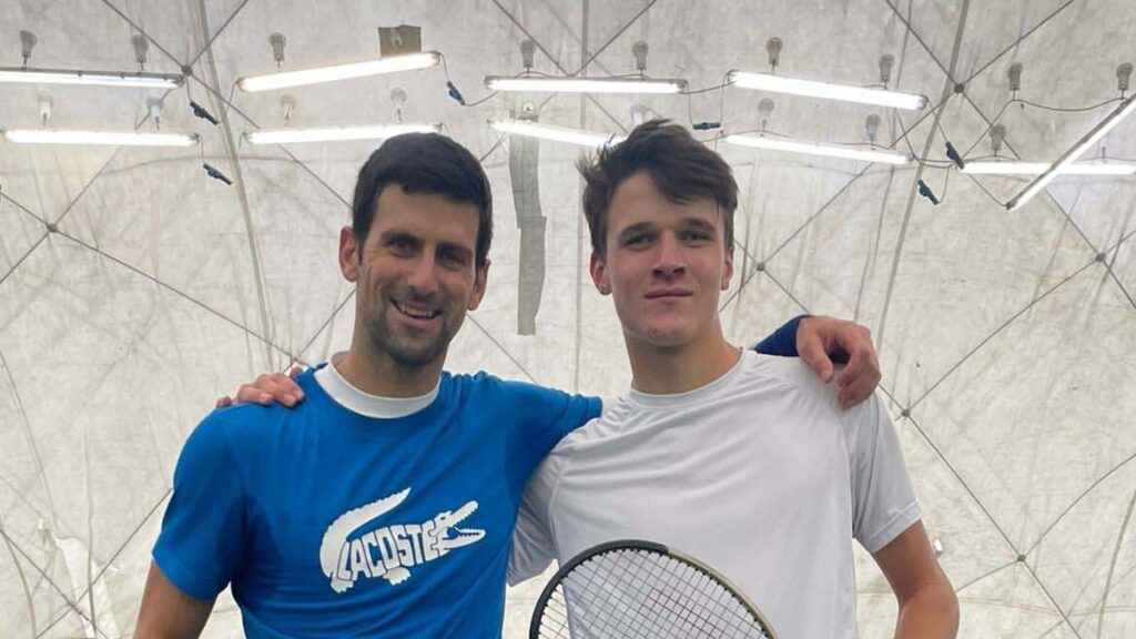 Jakub Mensik and Novak Djokovic