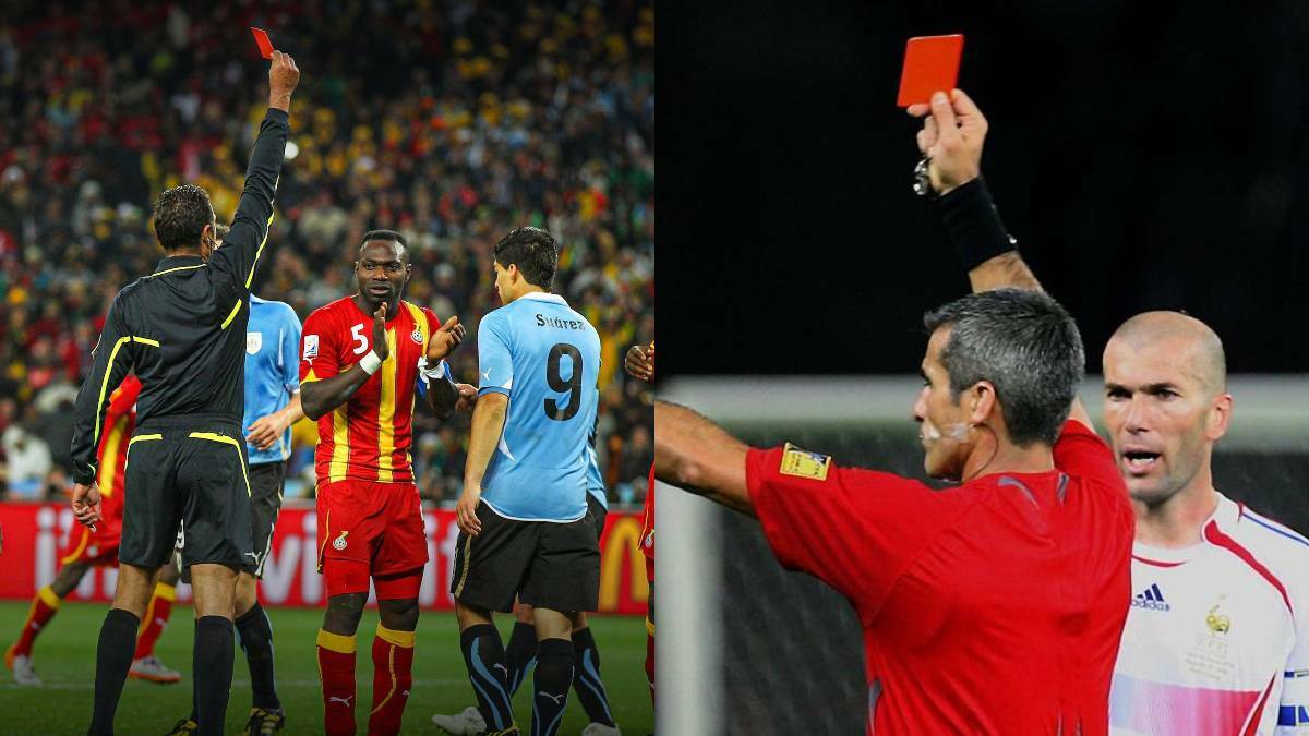 Top 10 red card moments in FIFA World Cup history