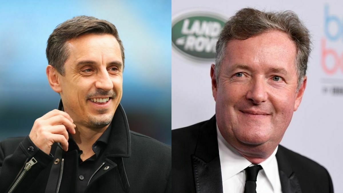 Piers Morgan pays Gary Neville the bet amount