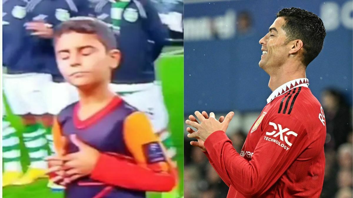 Champions league mascot imitates Ronaldo's new celebration