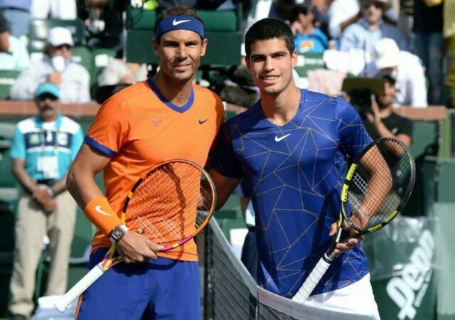 Rafael Nadal and Carlos Alcaraz