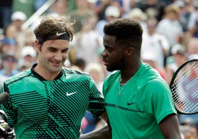 Roger Federer and Frances Tiafoe