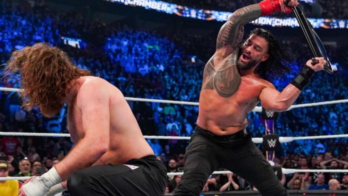 WWE Elimination Chamber 2023 Results Roan Reigns vs Sami Zayn