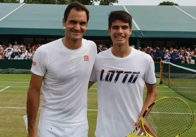 Carlos Alcaraz and Roger Federer