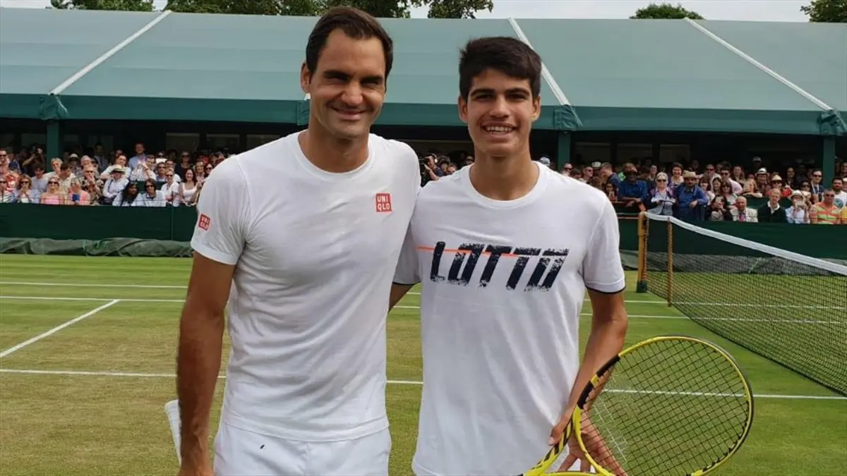 Carlos Alcaraz and Roger Federer