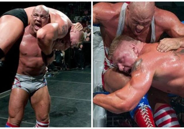 "He told that he could whip my butt" Kurt Angle on having real wrestling with Brock Lesnar