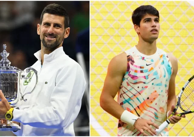 Carlos Alcaraz and Novak Djokovic