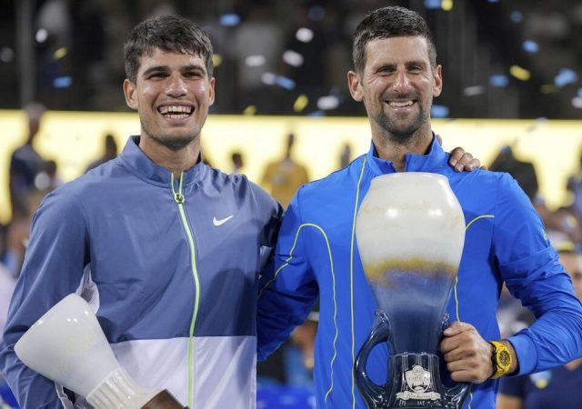 Carlos Alcaraz and Novak Djokovic