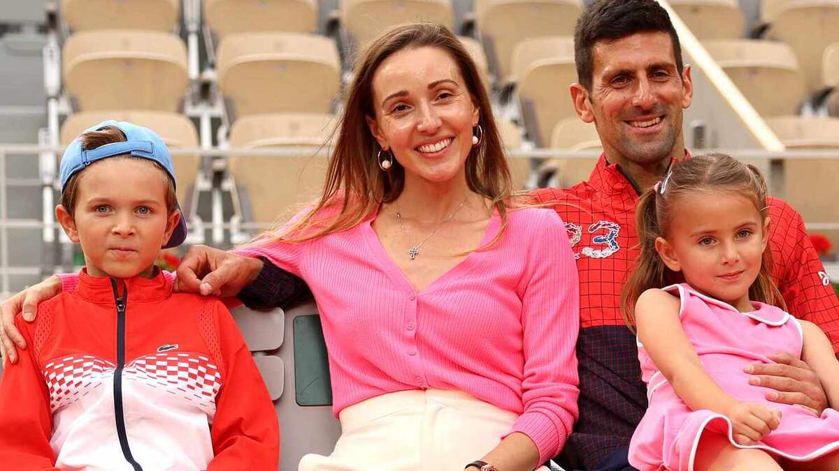 Novak Djokovic and his family