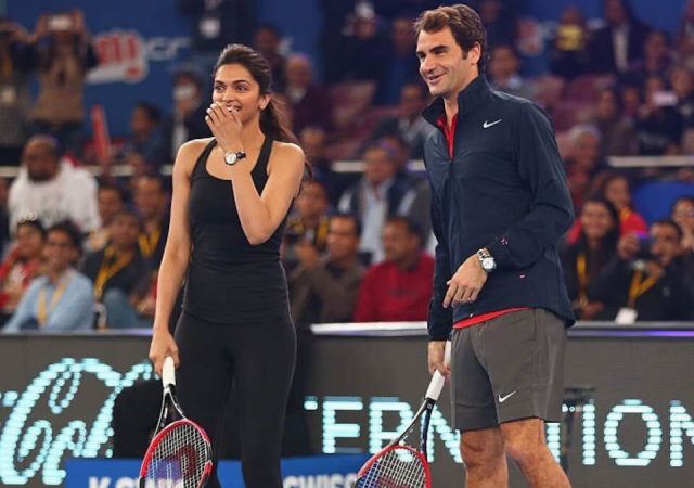 Deepika Padukone and Roger Federer