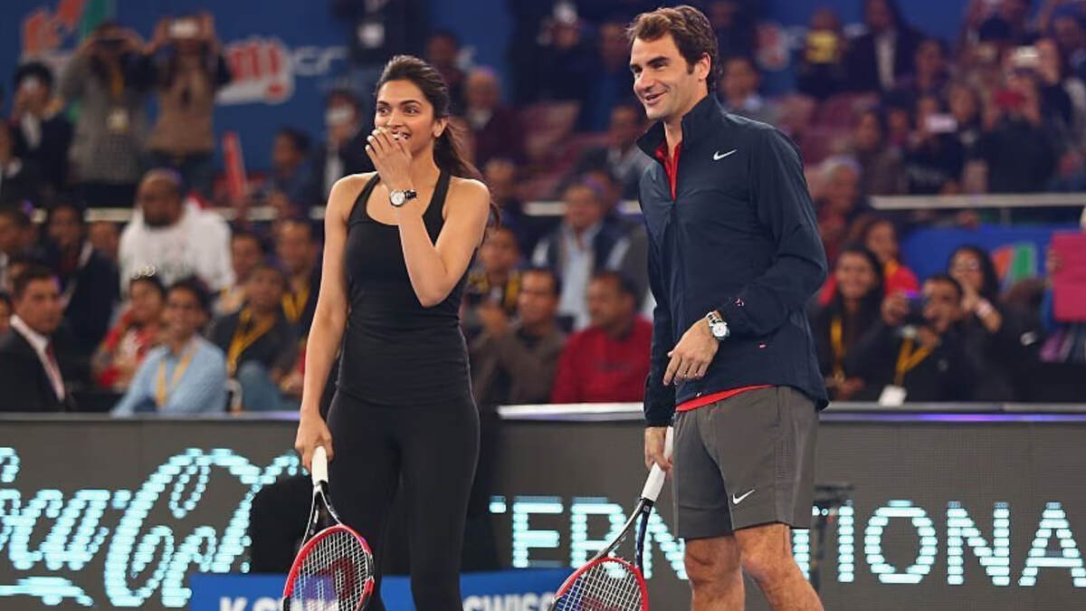 Deepika Padukone and Roger Federer