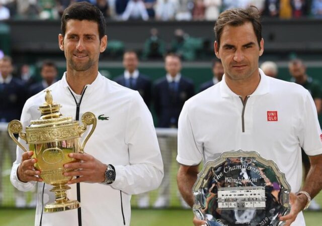 Novak Djokovic and Roger Federer