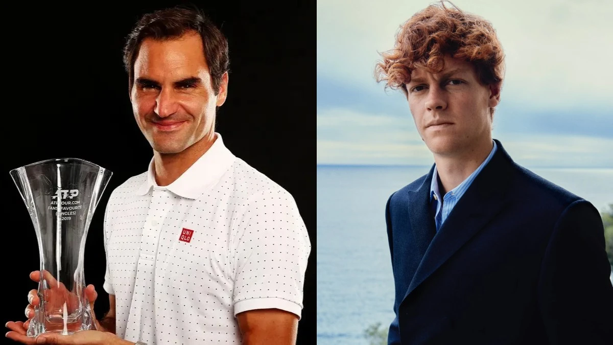 Roger Federer and Jannik Sinner