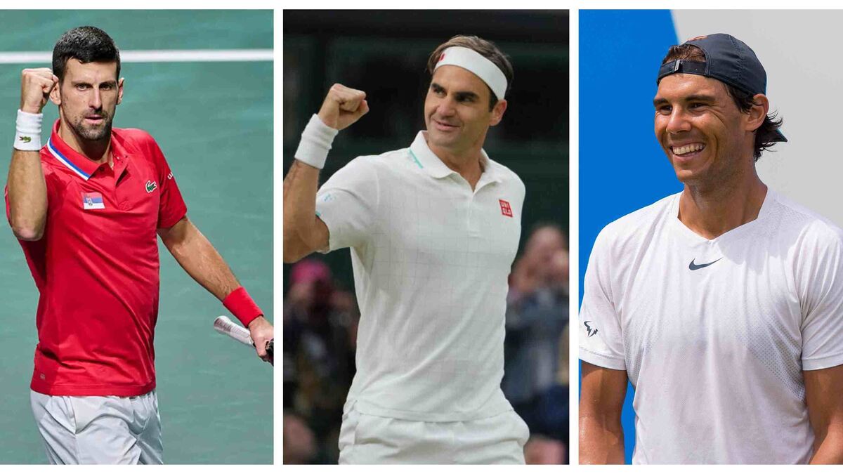 Novak Djokovic, Roger Federer and Rafael Nadal