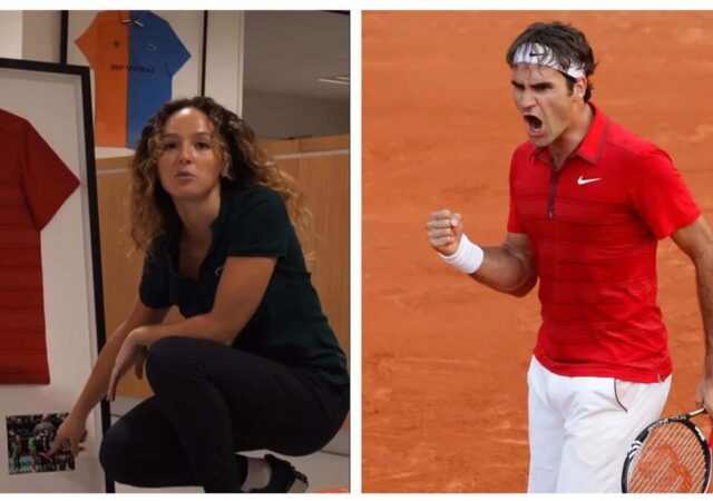 Roger Federer and Kenza Del