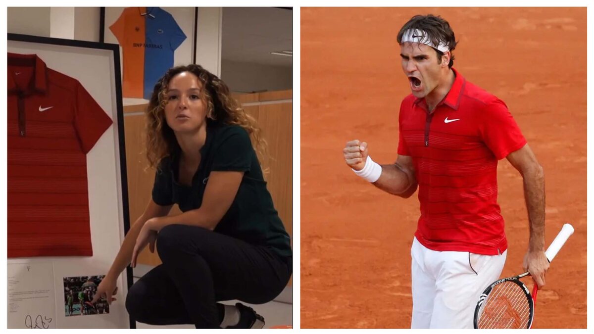 Roger Federer and Kenza Del