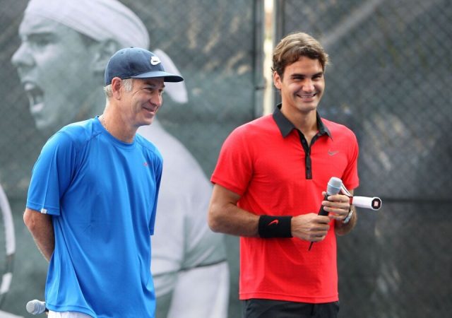 John McEnroe and Roger Federer