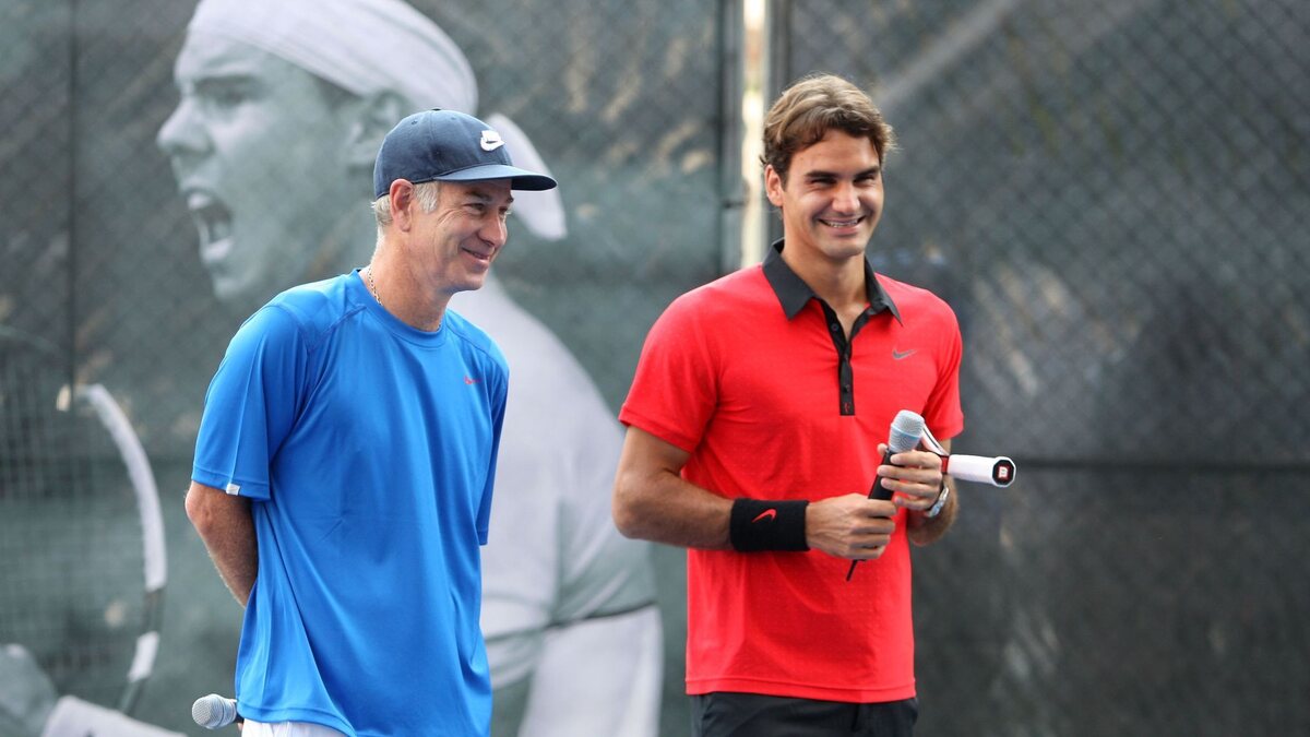 John McEnroe and Roger Federer