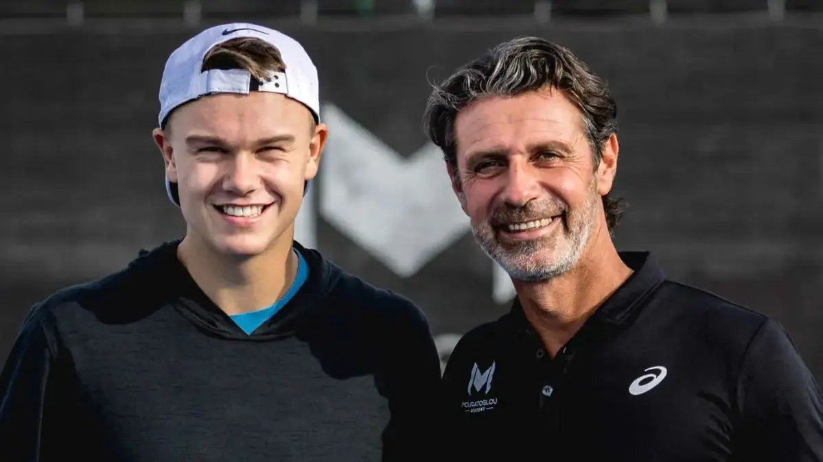 Patrick Mouratoglou and Holger Rune